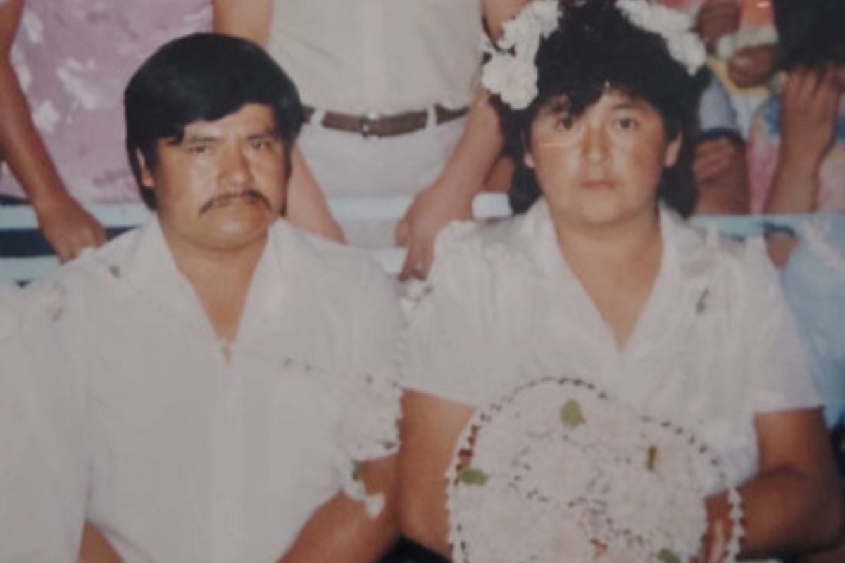 Fotografía de la boda de Juana Gómez y Francisco Rojas en 1968